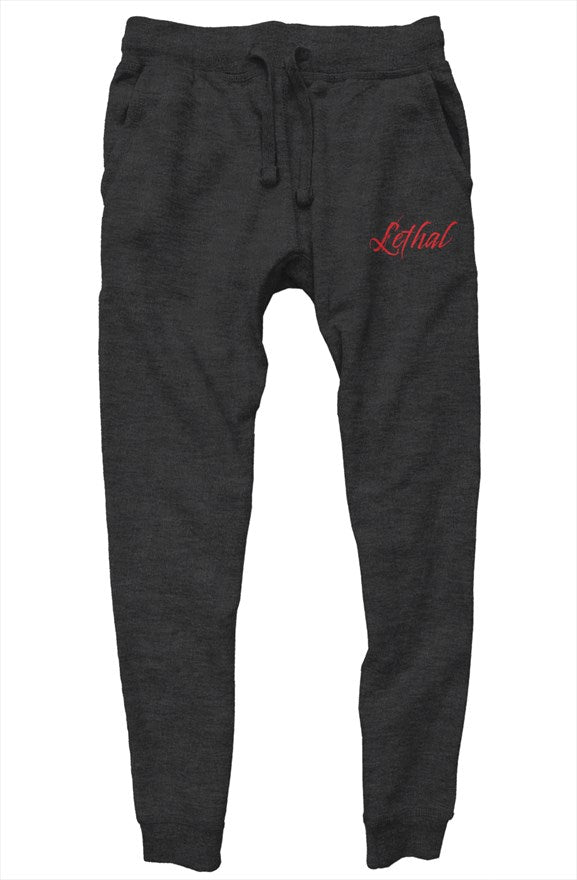 Lethal Brand Alternate Logo Premium Joggers (Charcoal Heather)