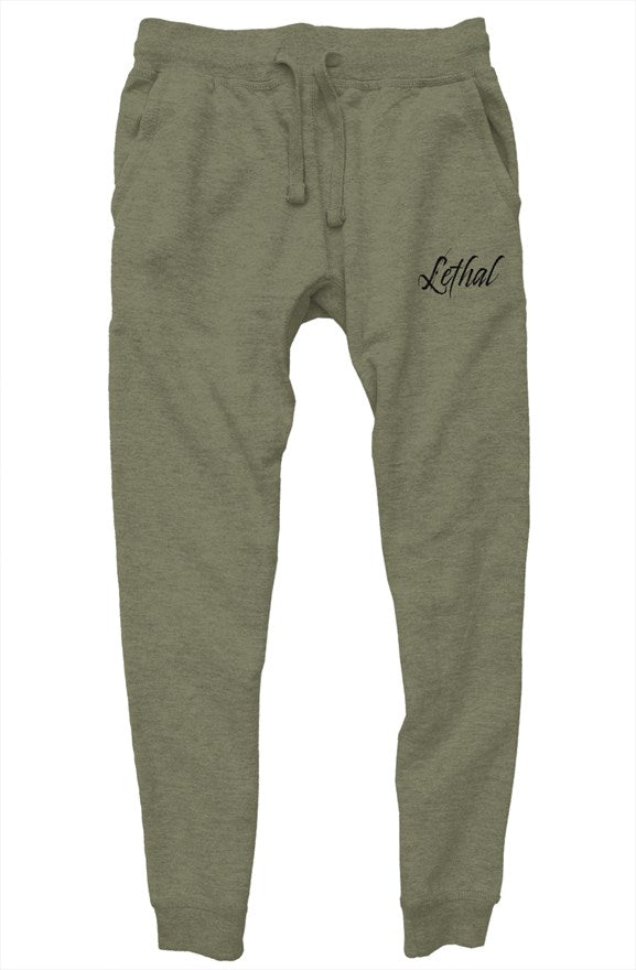 Lethal Brand Alternate Logo Premium Joggers (Military Green)