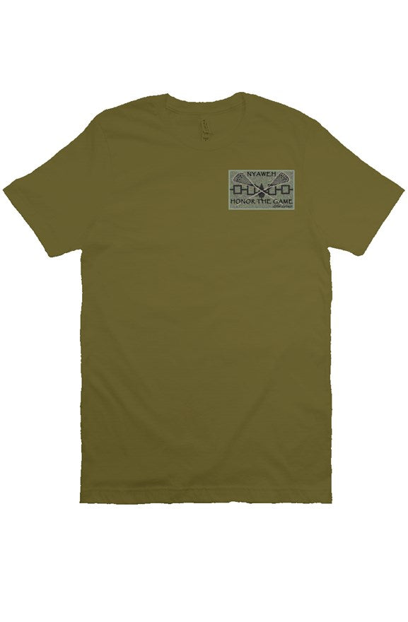 Lethal Brand Haudenosaunee/Iroquois Lacrosse Tribute T-shirt (Olive)
