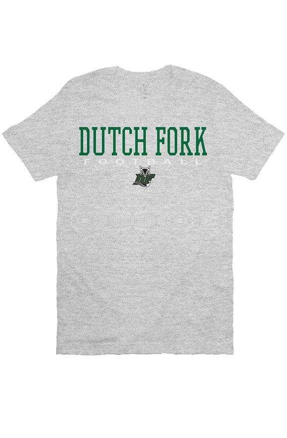 Dutch Fork Football - Simple Design Tee (Athletic Gray)
