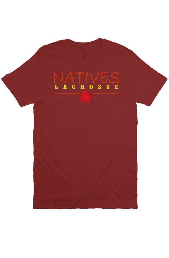 Natives Lacrosse Club - Simple Design Tee (Cardinal)