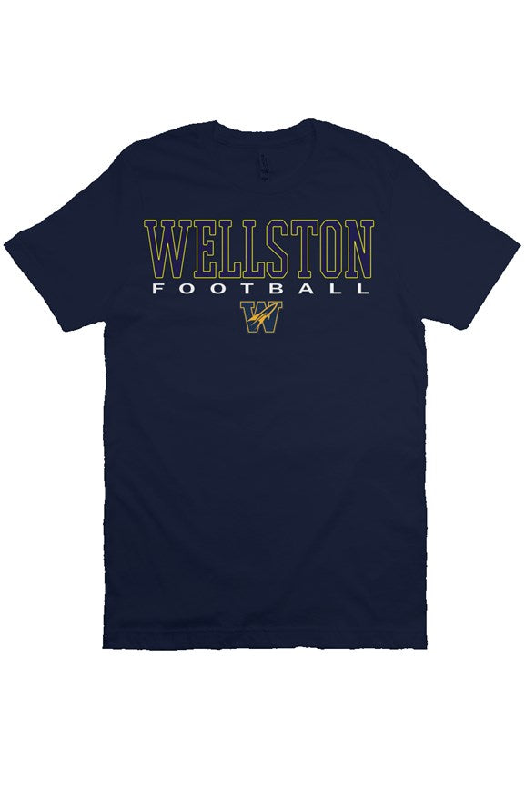 Wellston Football - Simple Design Tee (Navy)