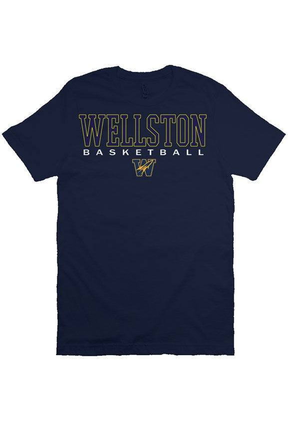 Wellston Basketball - Simple Design Tee (Navy)