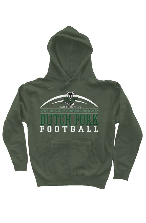 Dutch Fork Football Champions Hoodie (Army Green)