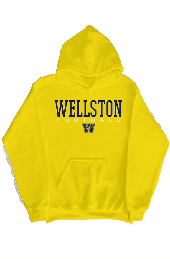 Wellston Football Simple Design Hoodie (Gold)