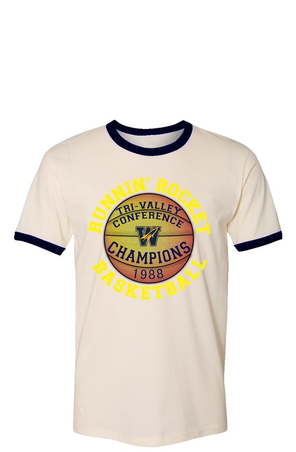Wellston Runnin' Rocket Anniversary Championship Ringer Tee