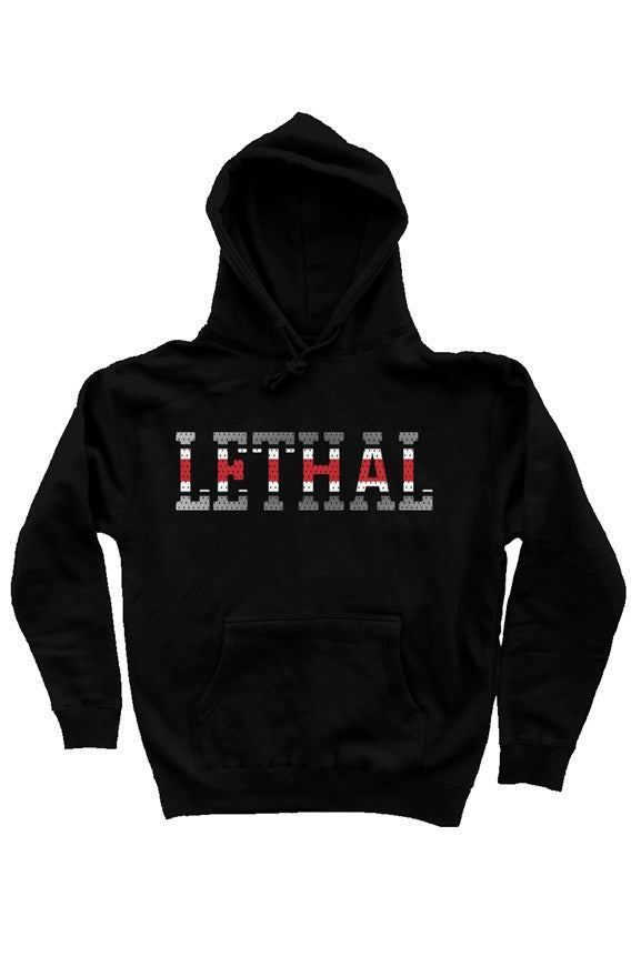 Scarlet and Gray Mesh Premium Hoodie (Black)