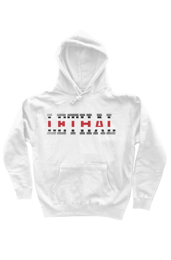 Scarlet and Gray Mesh Premium Hoodie (White)