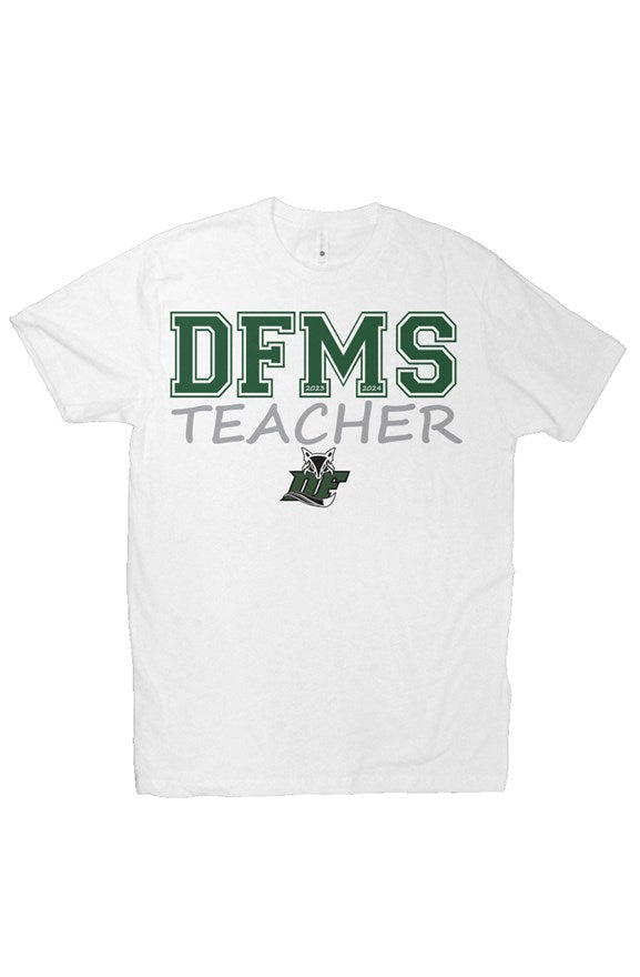 DFMS Teacher Simple Design Premium Crew (White)
