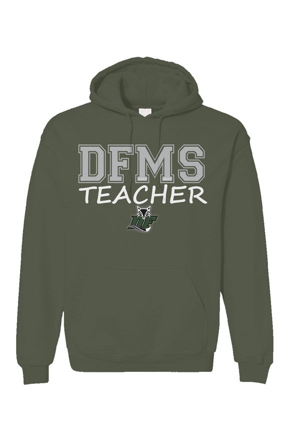 DFMS Teacher Simple Design Hoodie (Military Green)
