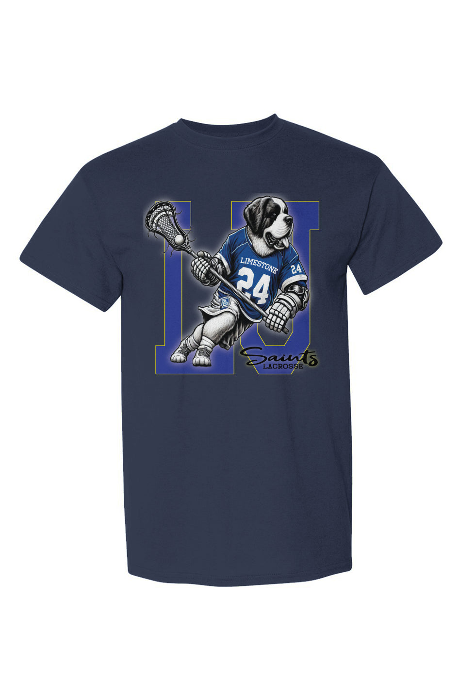 Limestone Lacrosse Saint B Big Logo Tee