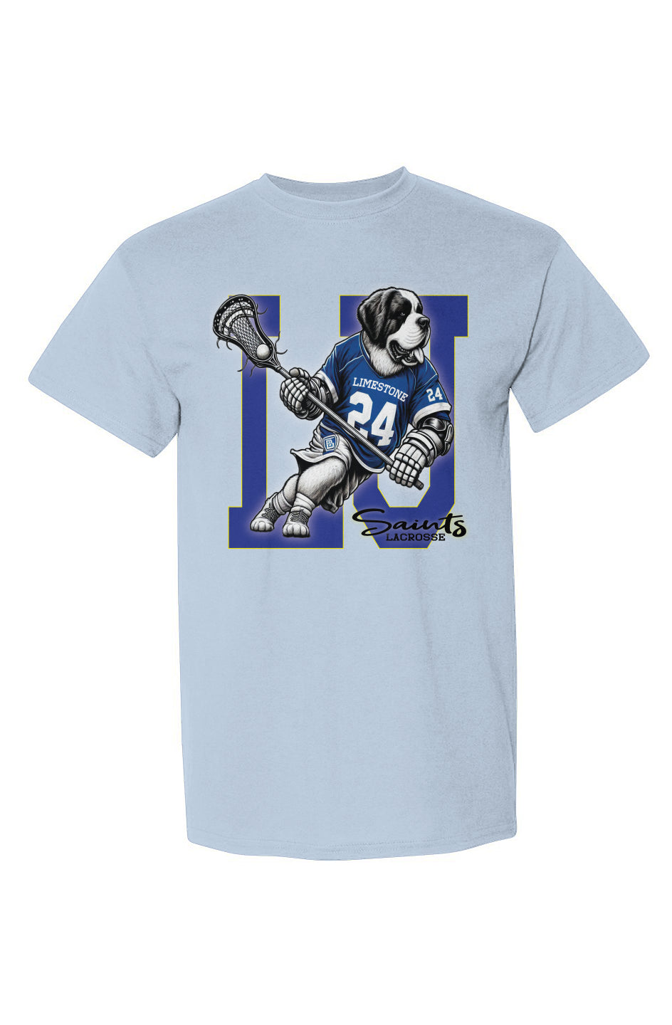 Limestone Lacrosse Saint B Big Logo Tee