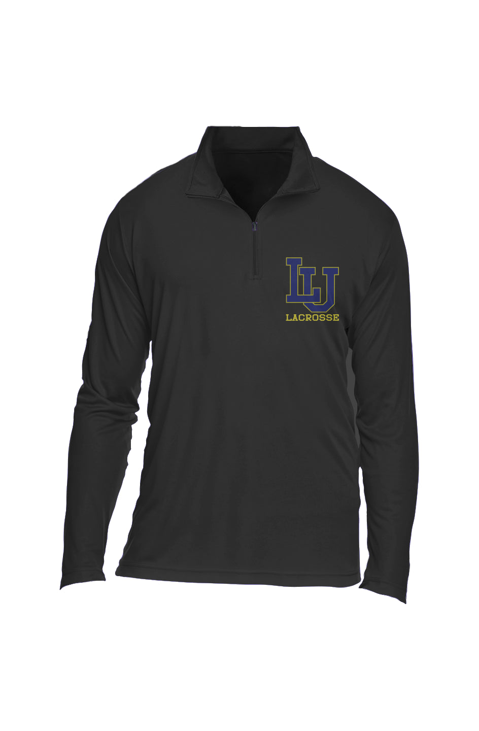 Limestone Lacrosse Embroidered Mens Quarter-Zip Pullover