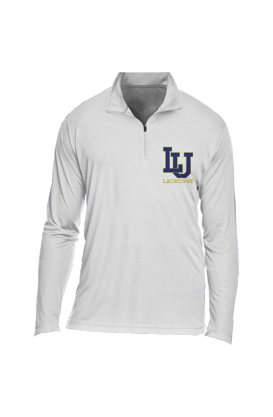 Limestone Lacrosse Embroidered Mens Quarter-Zip Pullover
