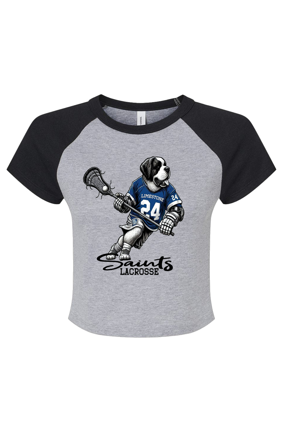 Saint B Simple Mascot Micro Rib Raglan Baby Tee