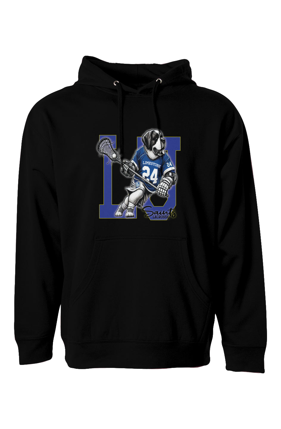 Limestone Lacrosse Saint B Big Logo Premium Hoodie