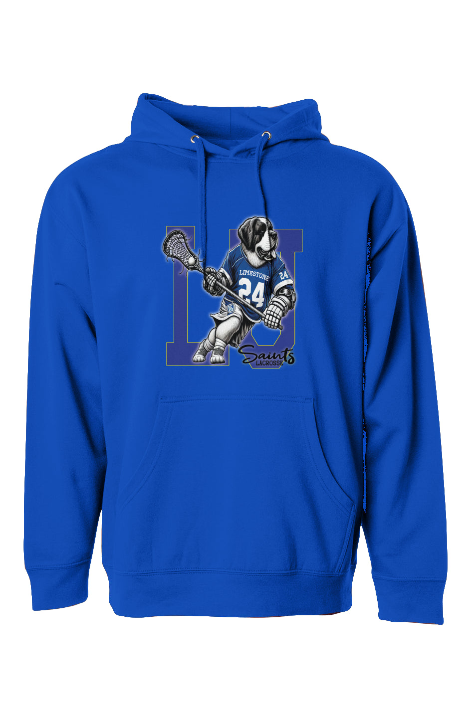 Limestone Lacrosse Saint B Big Logo Premium Hoodie