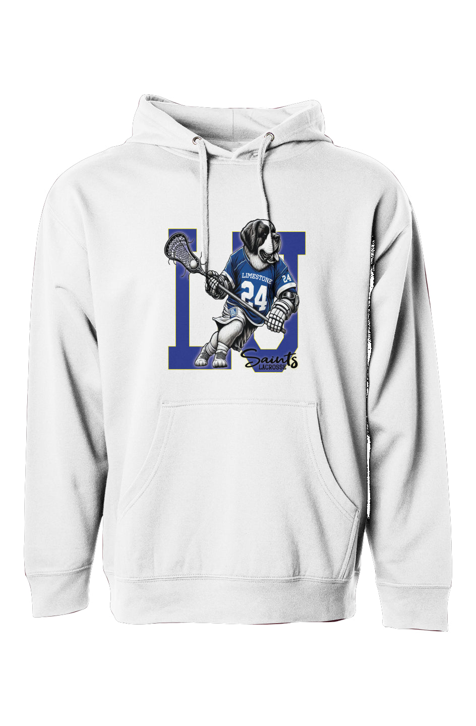 Limestone Lacrosse Saint B Big Logo Premium Hoodie