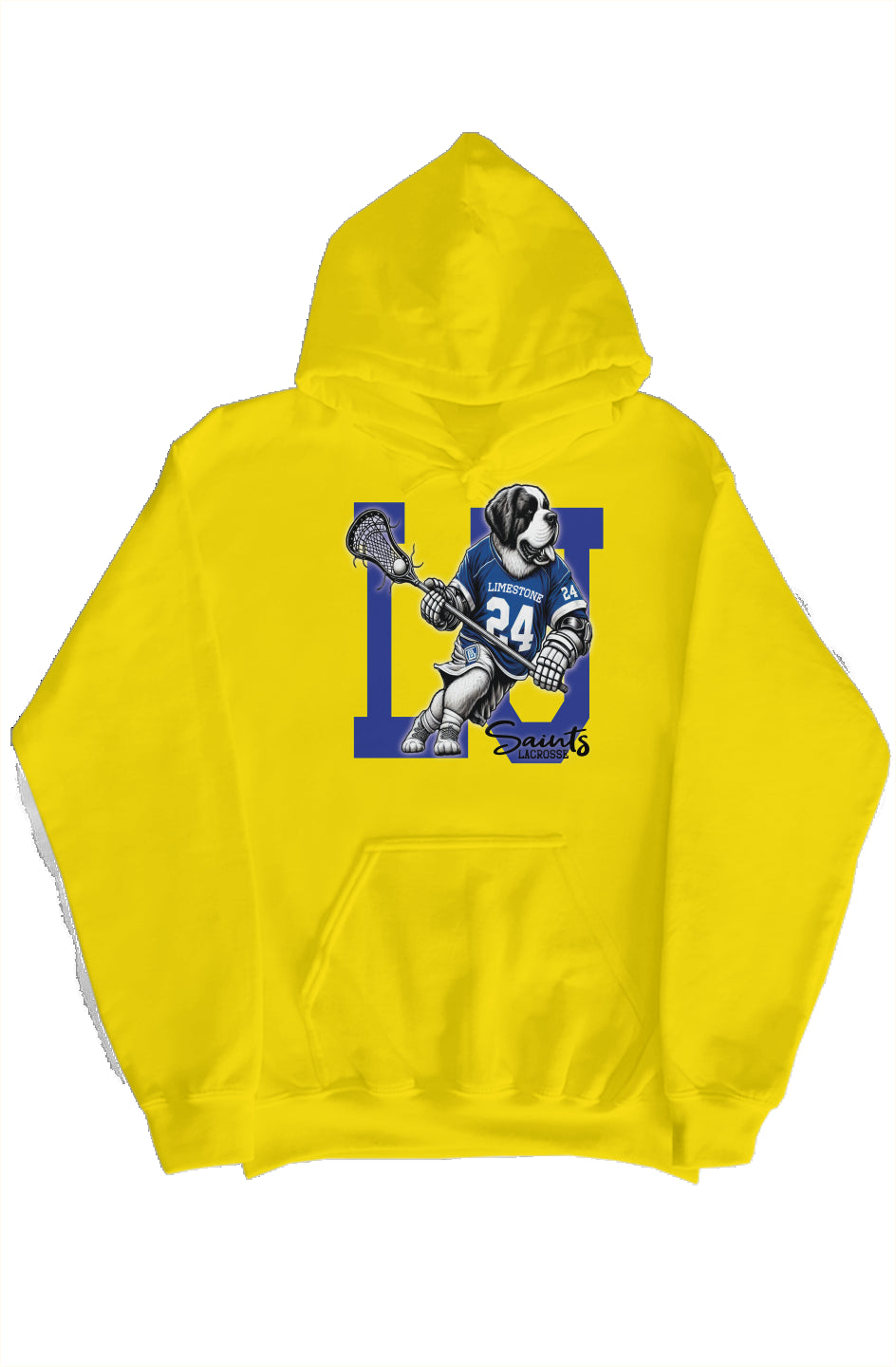 Limestone Lacrosse Saint B Big Logo Premium Hoodie