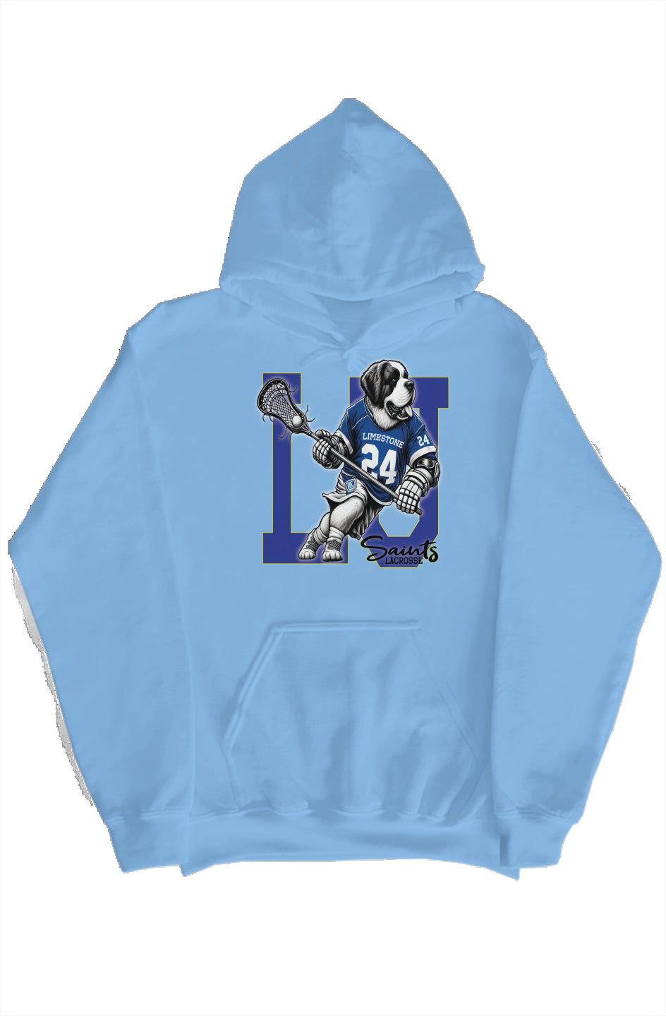 Limestone Lacrosse Saint B Big Logo Premium Hoodie
