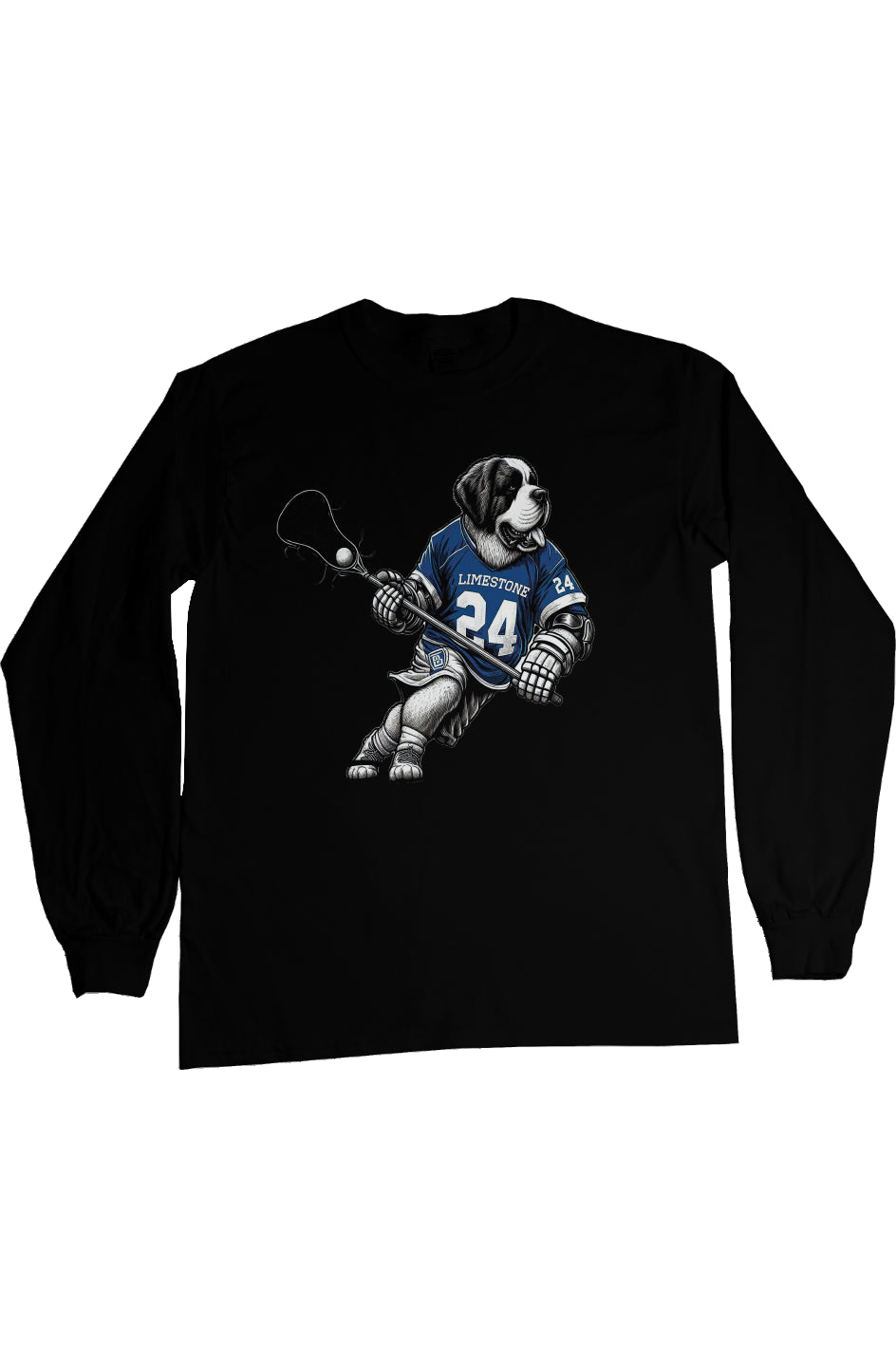 Saint B Simple Mascot Limestone Lacrosse L/S Tee