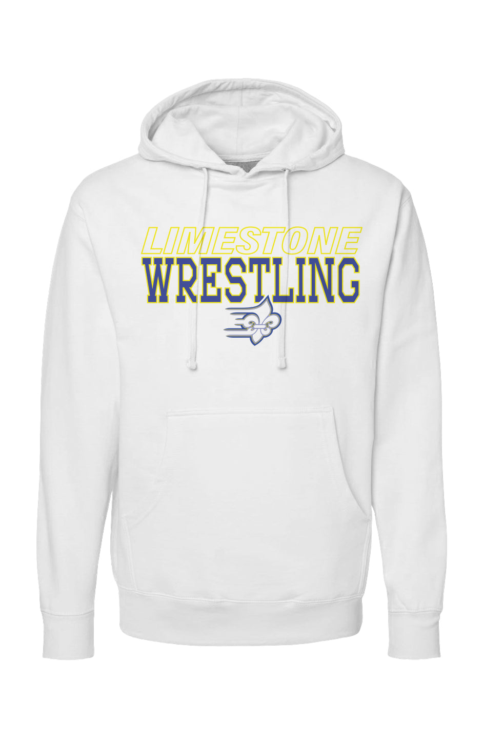 Limestone Wrestling Outline Hoodie Premium