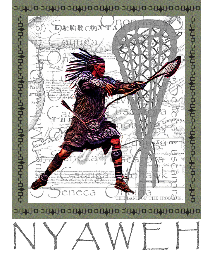 Lethal Brand Haudenosaunee/Iroquois Lacrosse Tribute T-shirt (Leaf)