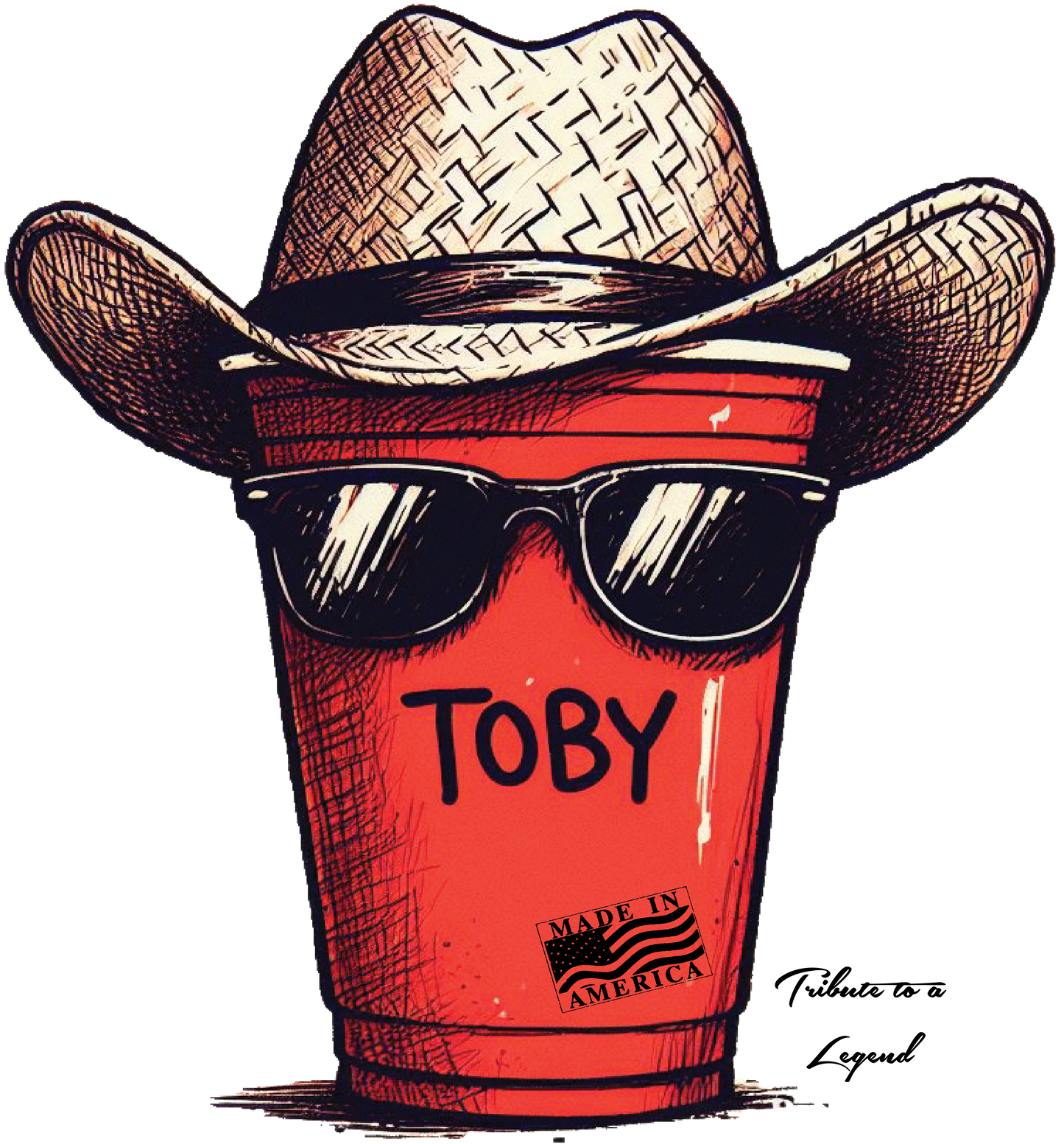 A Tribute to a Legend - Toby Keith Red Solo Cup Tee