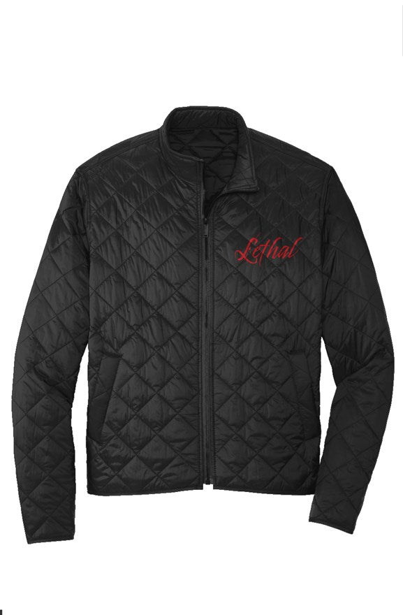 Alternate Lethal Brand Logo Quilted Full-Zip Jacket