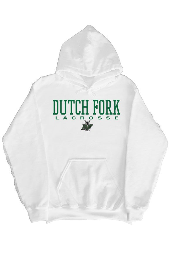 Dutch Fork Lacrosse Simple Team Design Hoodie (White)