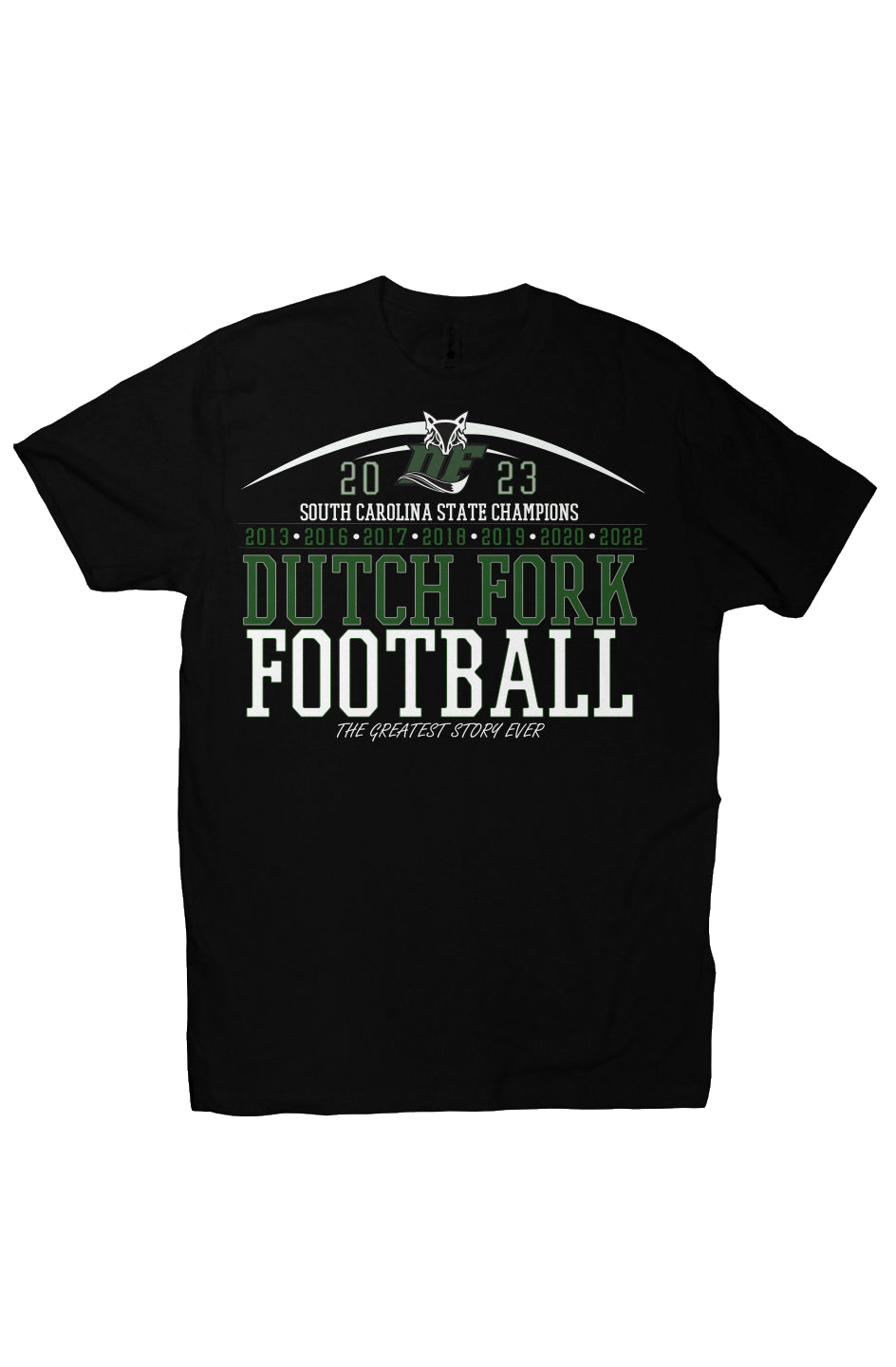 Dutch Fork Football 2023 SC State Champions Tee (GSE) Black