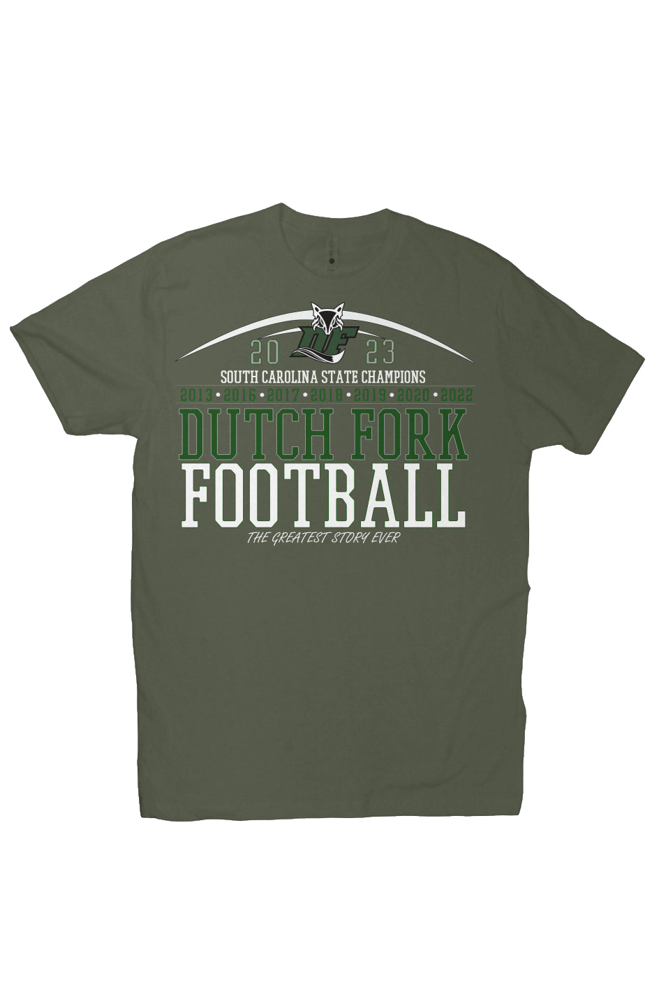 Dutch Fork Football 2023 SC State Champions Tee (GSE) Military