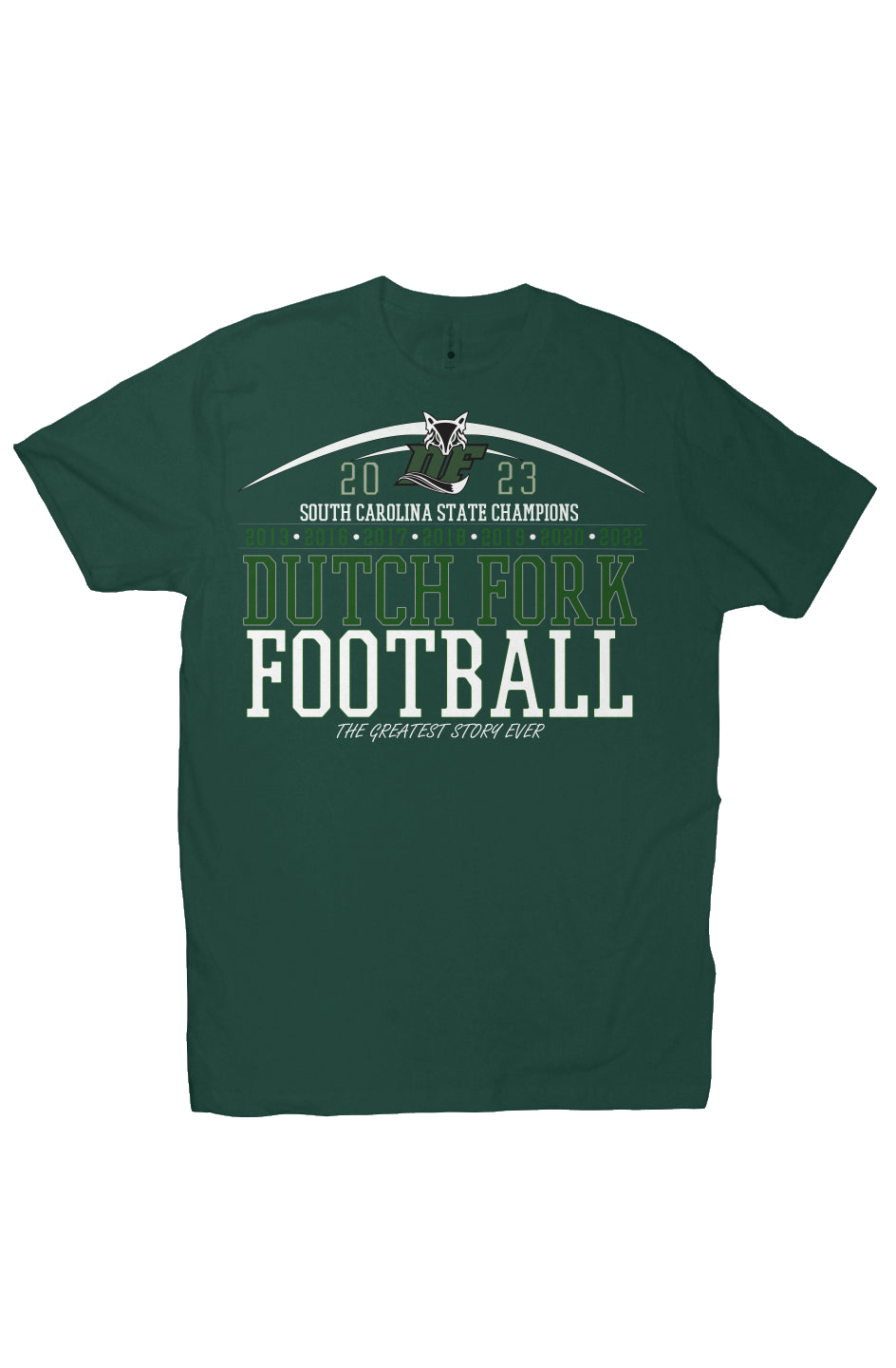 Dutch Fork Football 2023 SC State Champions Tee (GSE) Forest