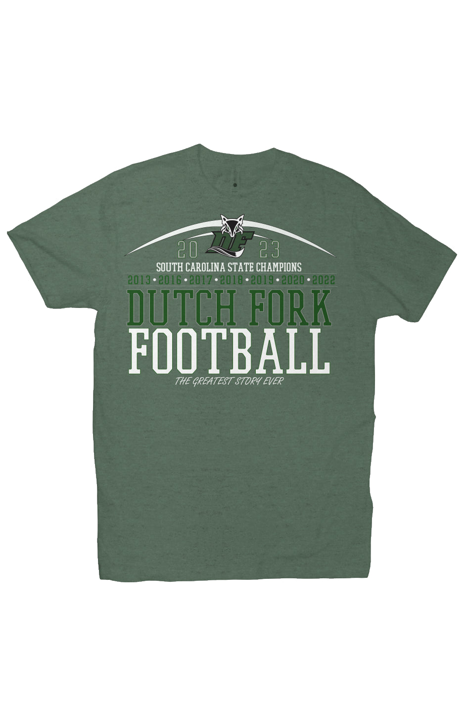 Dutch Fork Football 2023 SC State Champions Tee (GSE) Royal Pine