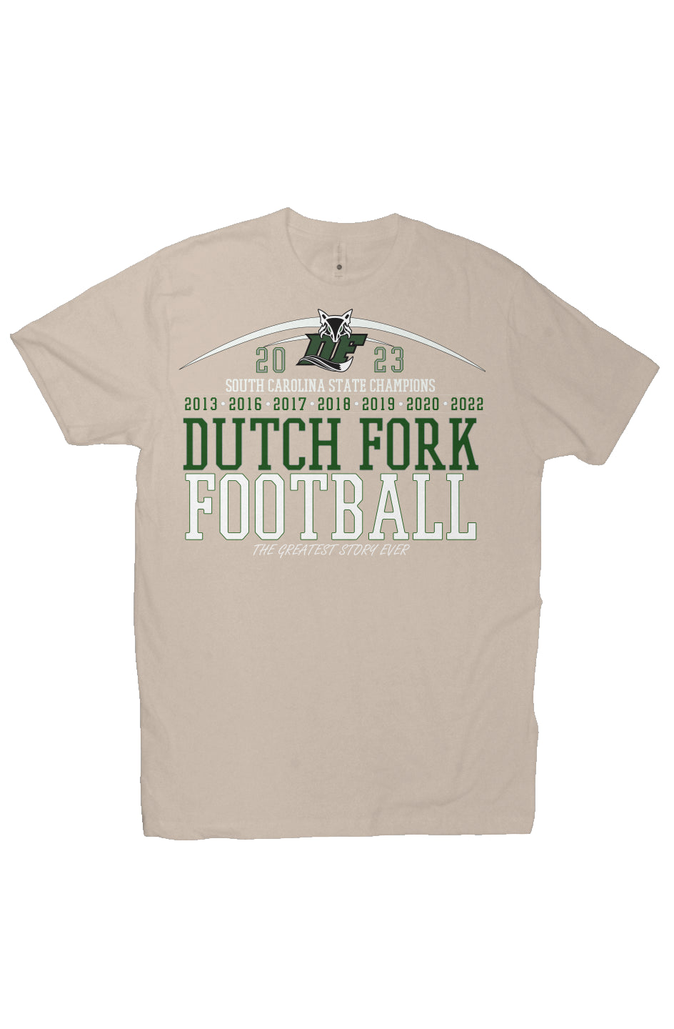 Dutch Fork Football 2023 SC State Champions Tee (GSE) Cream