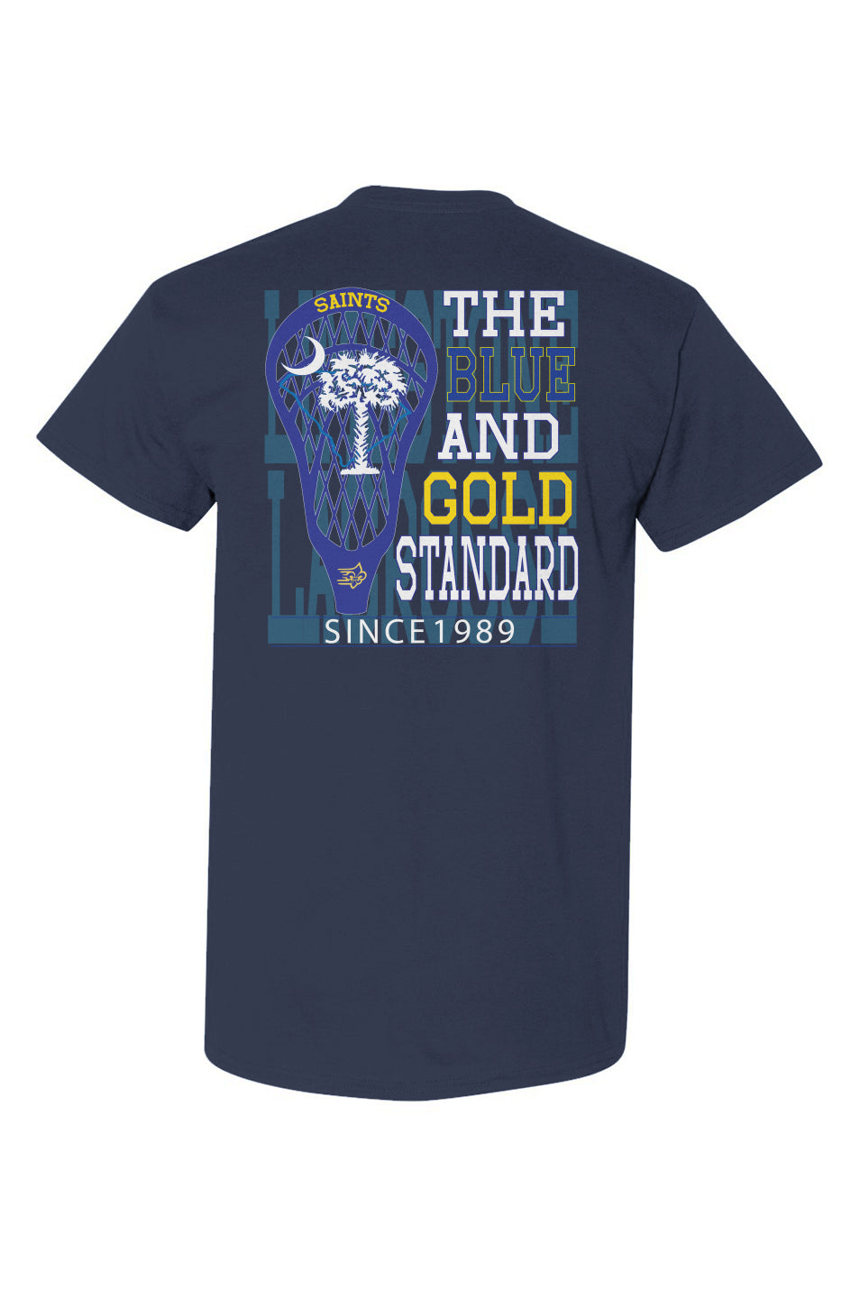 Limestone Lacrosse Blue and Gold Standard
