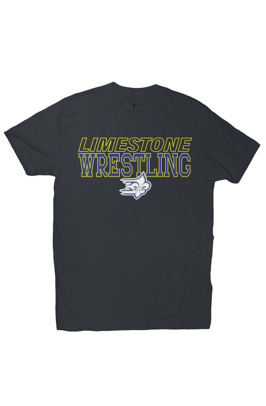 Limestone Wrestling Outline Premium Tee