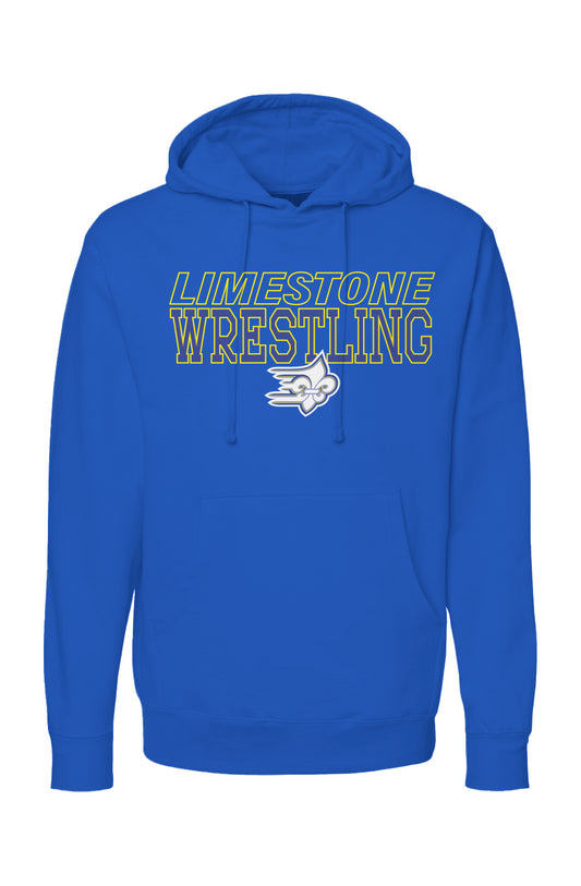 Limestone Wrestling Outline Hoodie Premium